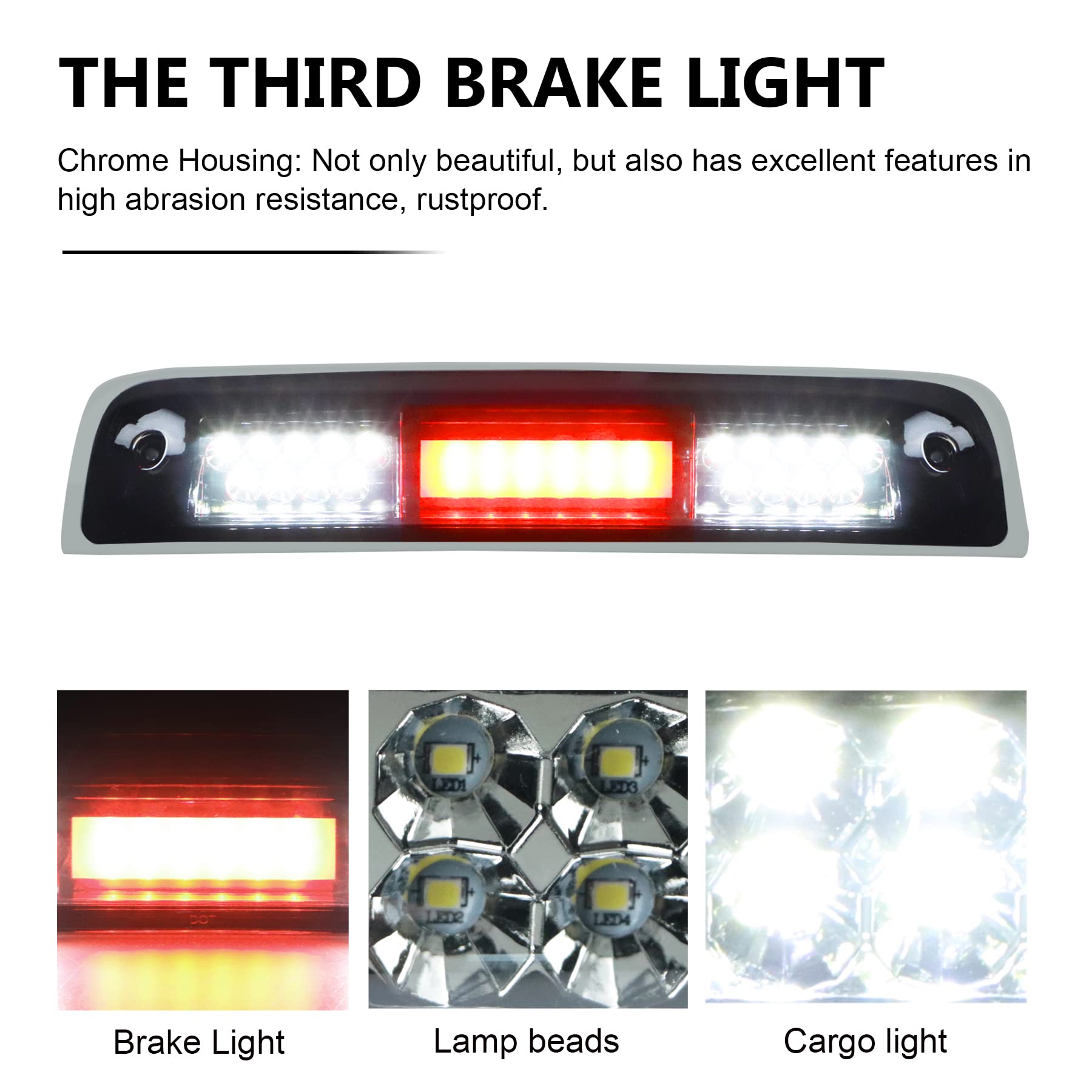 Gasket included for a secure weather seal with the Tresound brake light
