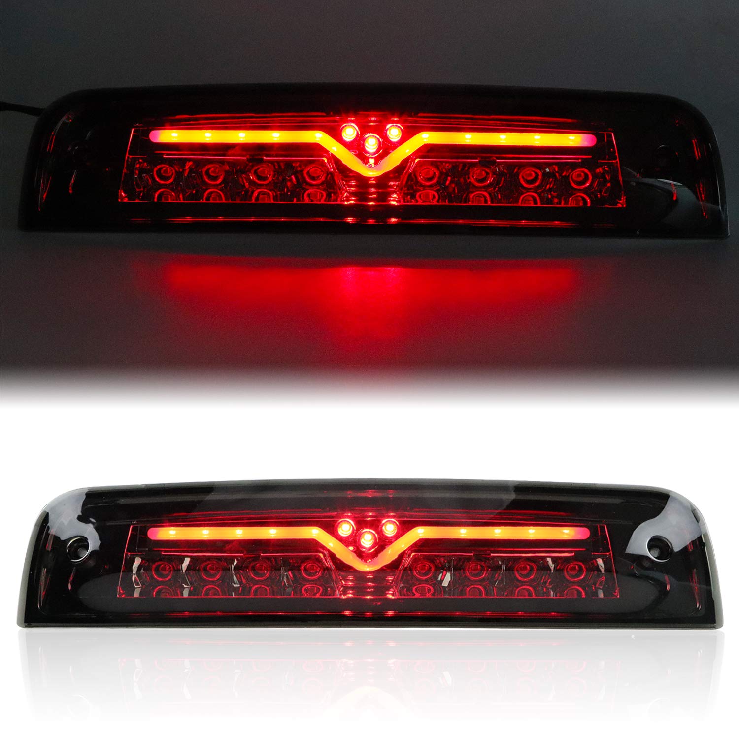 Tresound smoked 3rd brake light closeup lens highlights durable ABS housing.