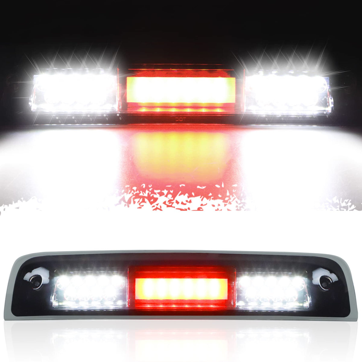 Tresound LED 3rd brake light with smoked lens enhances rear visibility on Dodge Ram