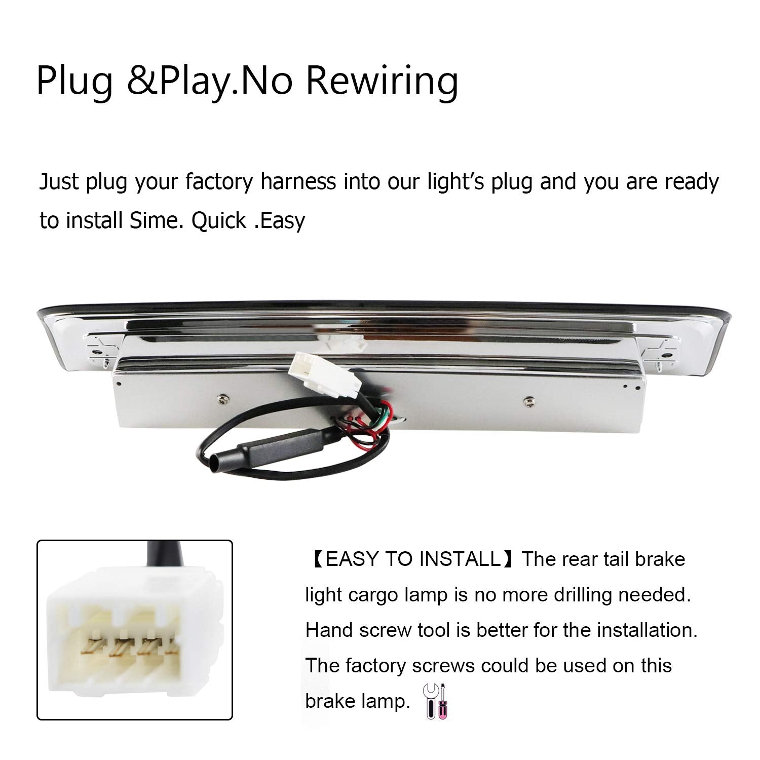 Tresound packaging image showing ready-to-install kit for Dodge Ram 3rd brake light.