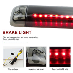 Tresound LED high-mount brake light smoked increases stop signal clarity.