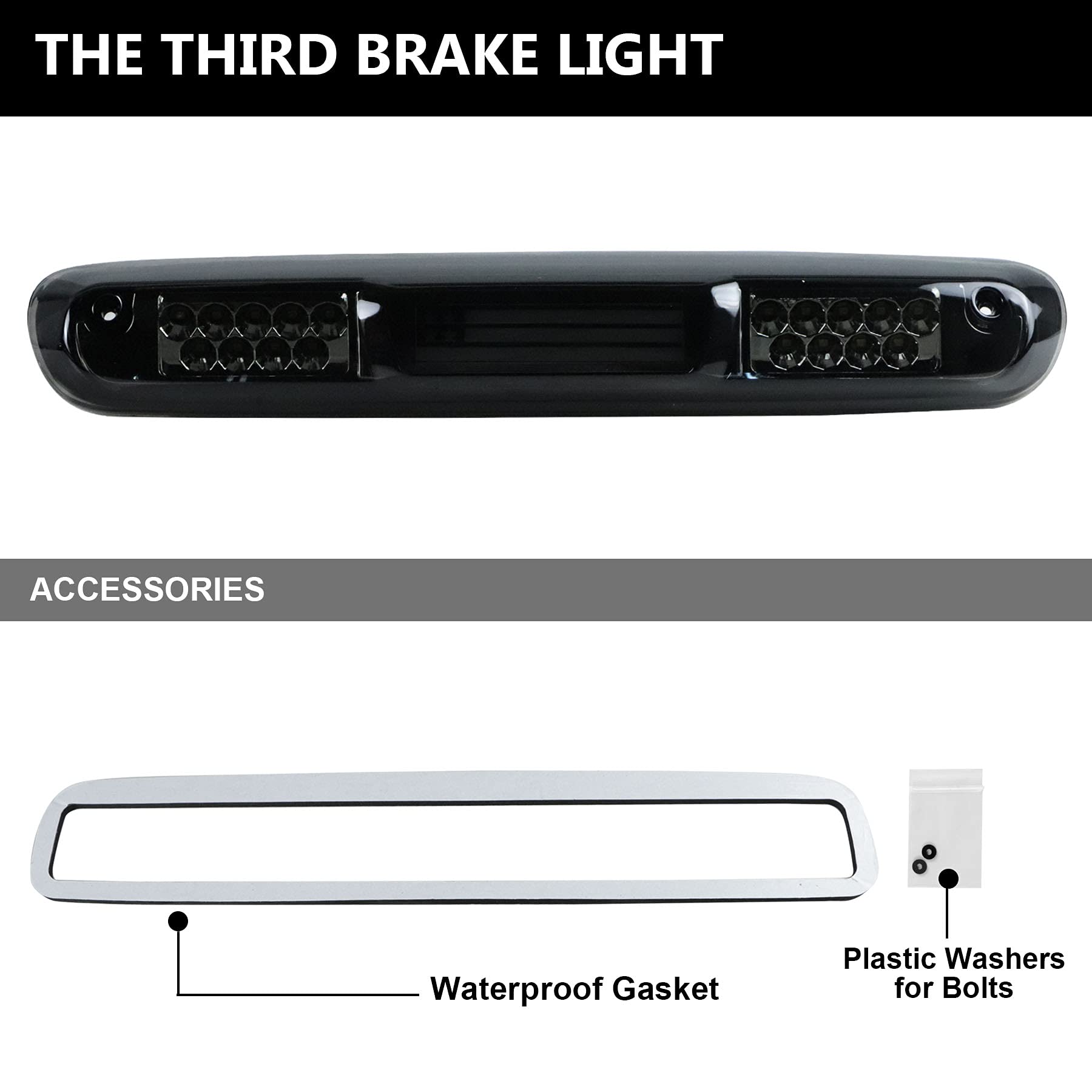 Tresound LED third brake light for Chevy Silverado 2007-2013 boosts visibility