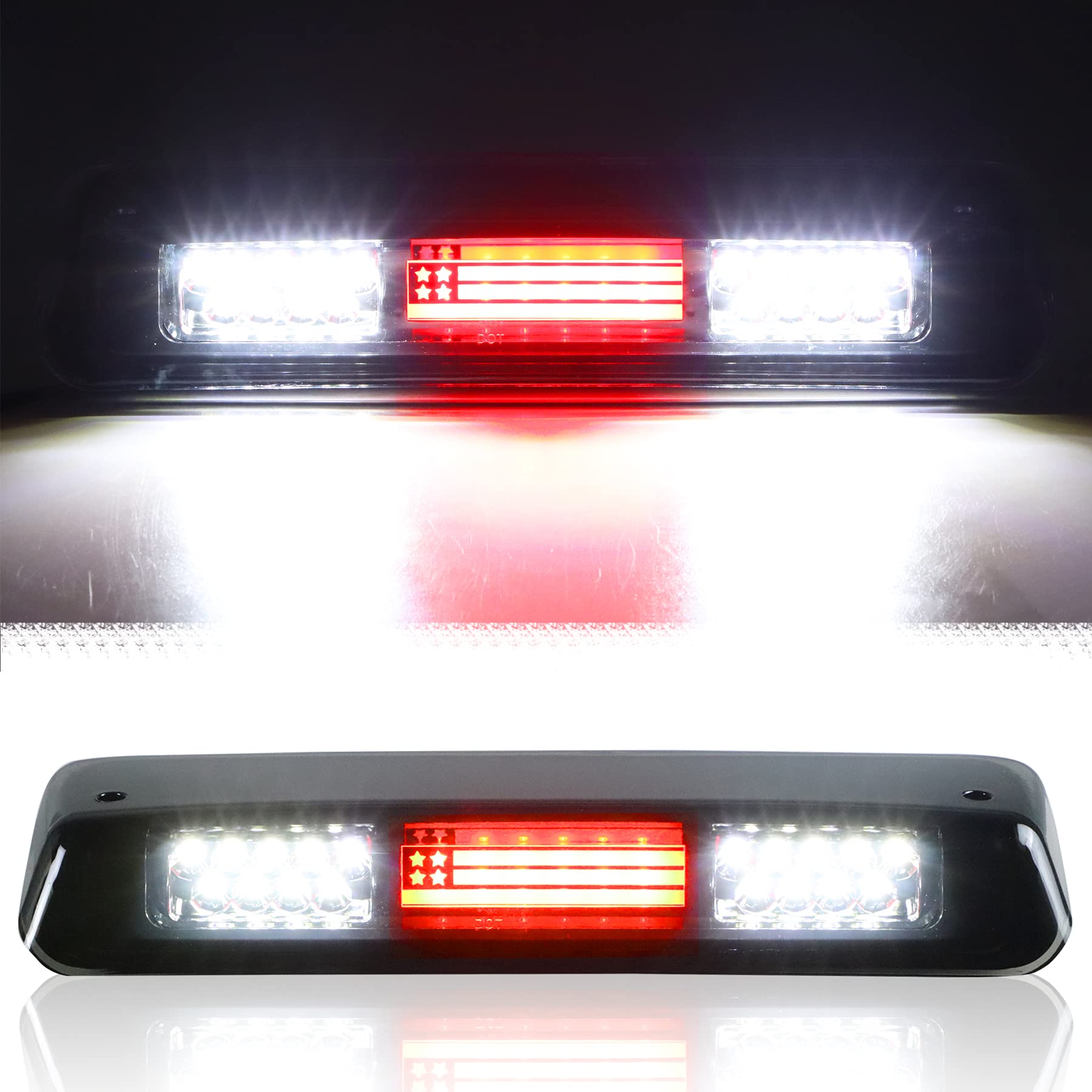 Tresound LED third brake light on Ford F-150 with smoked lens improving rear visibility