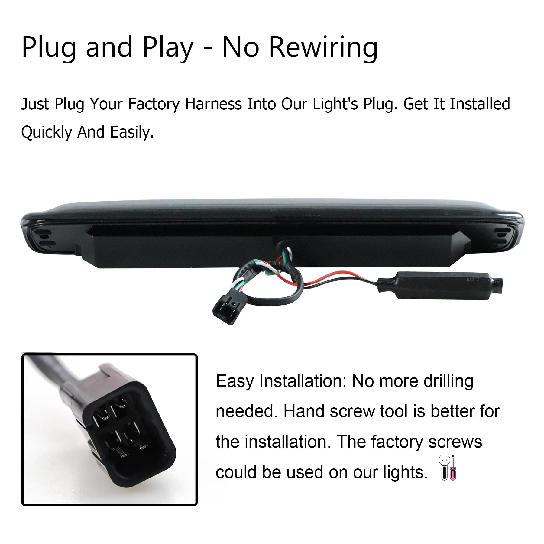 Tresound LED third brake light gasket included ensures seal and easy install