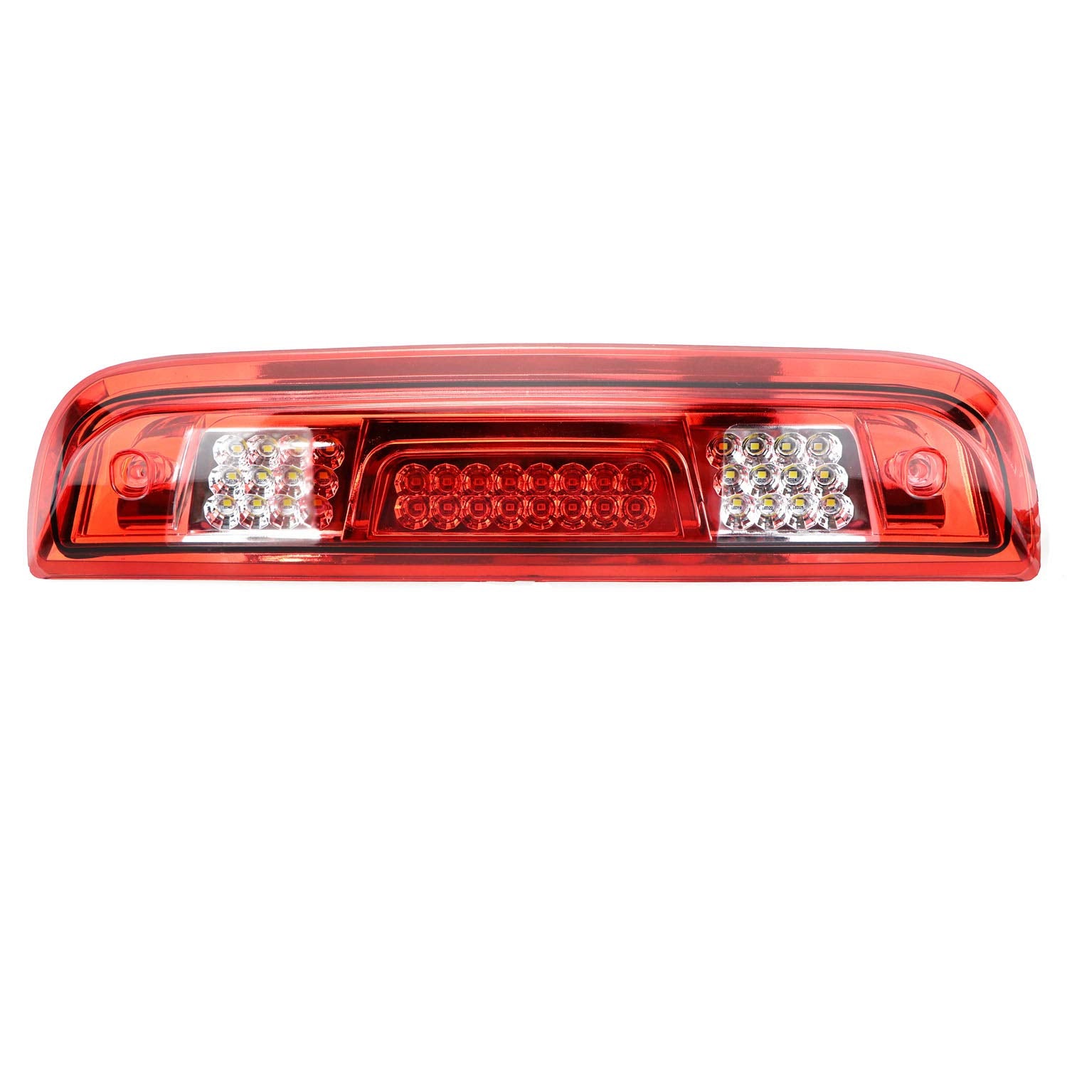 Tresound LED third brake light for GMC Sierra with red lens and chrome housing enhances rear signaling.