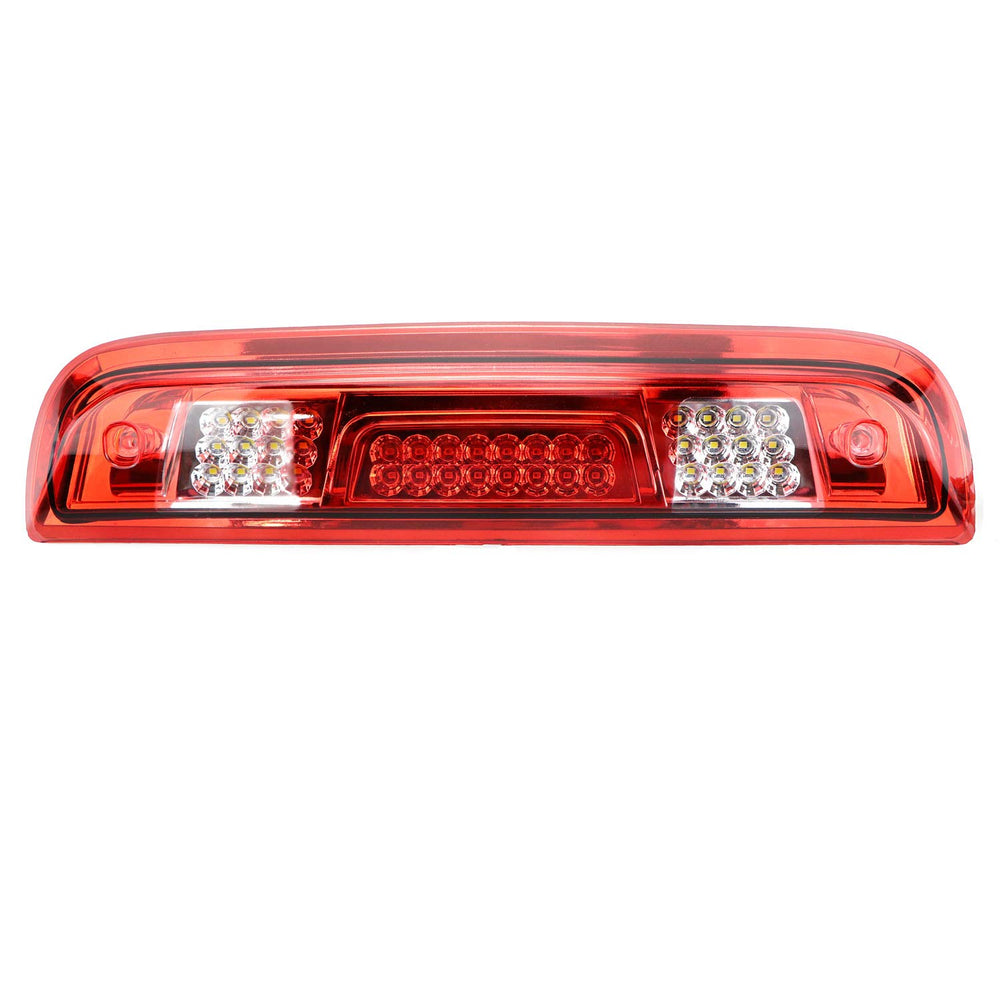 Tresound LED third brake light for GMC Sierra with red lens and chrome housing enhances rear signaling.