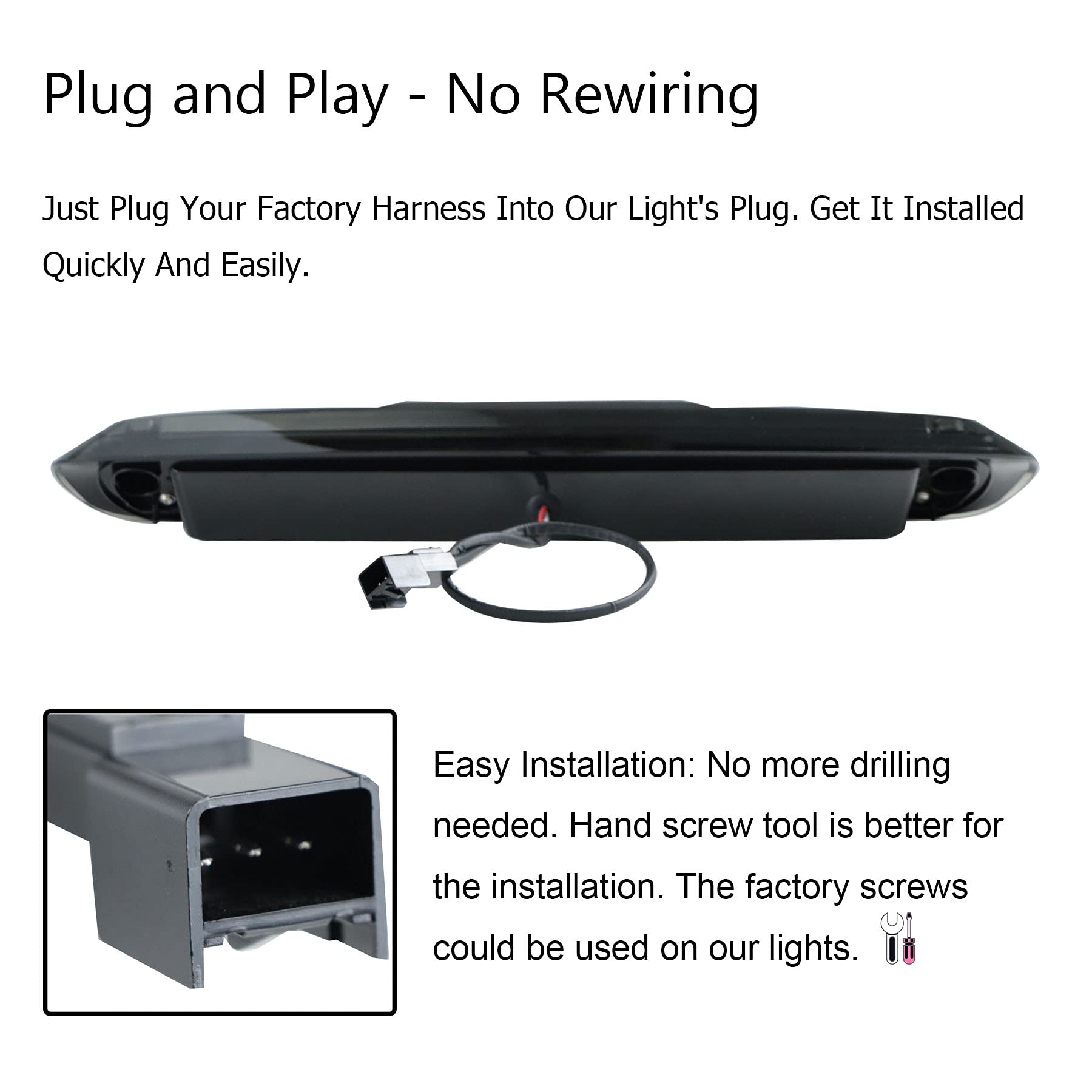 Tresound LED third brake light high-mount design improves rear signaling