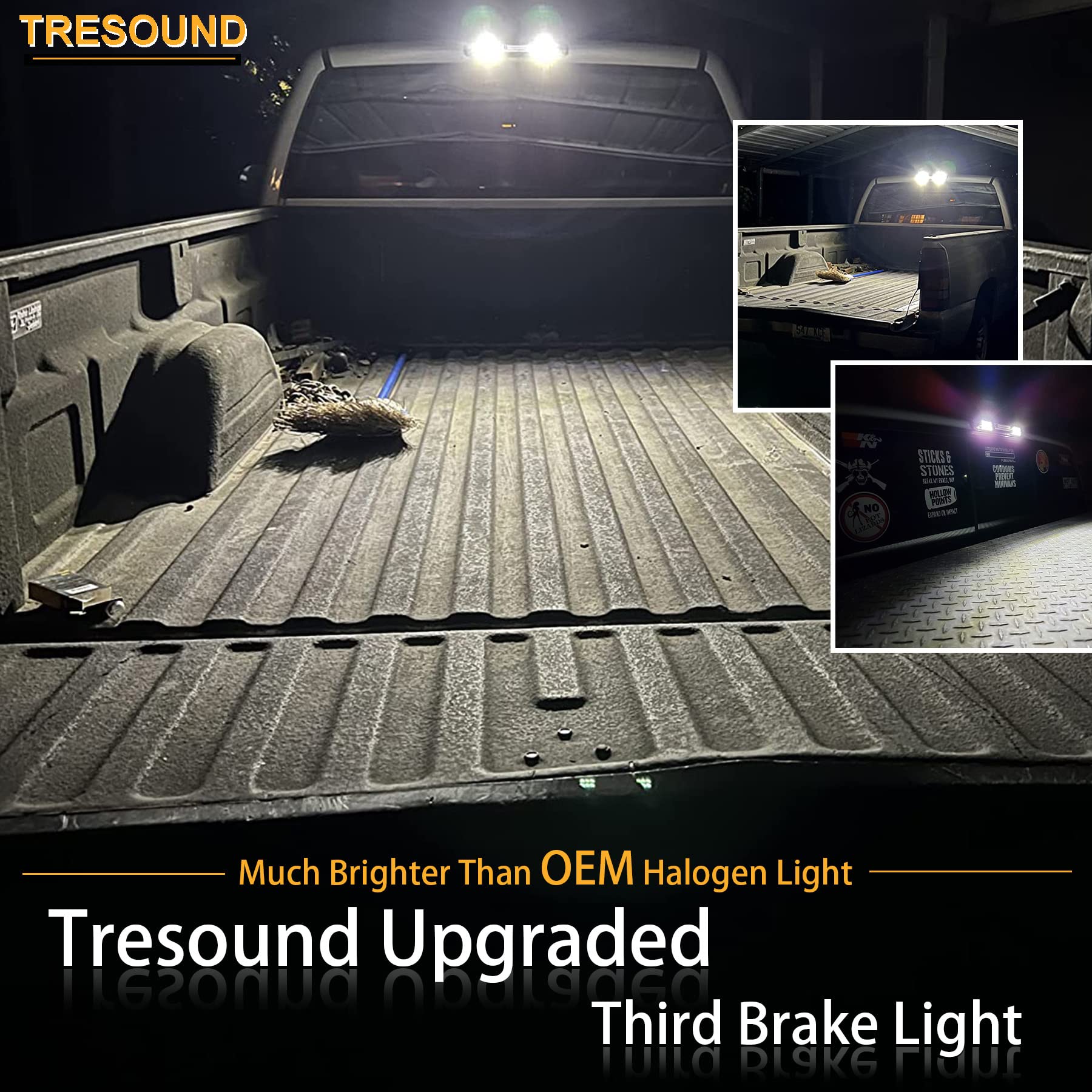 Tresound LED third brake light super-bright LEDs increase rear cue awareness