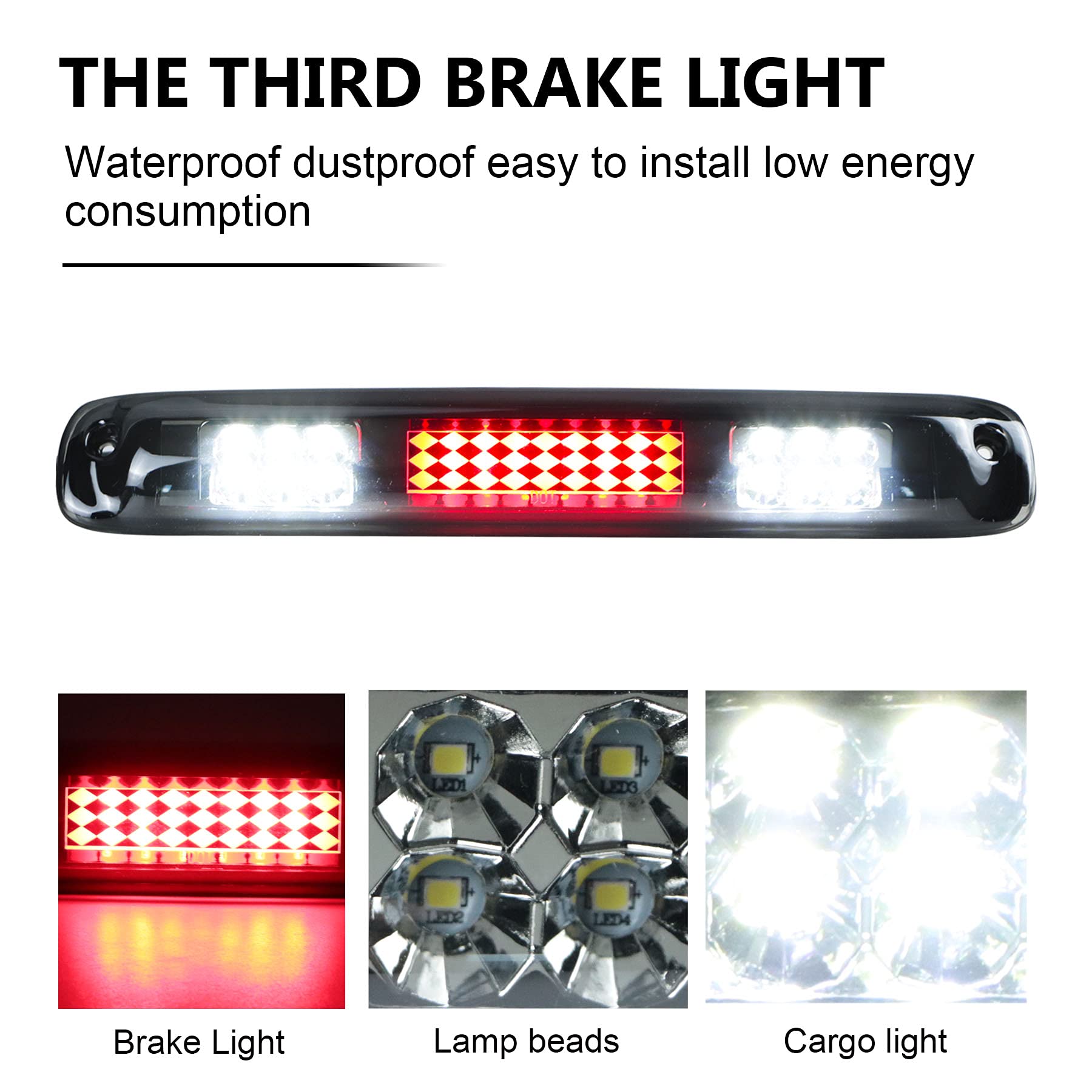 Tresound LED third brake light waterproof design protects against rain and snow