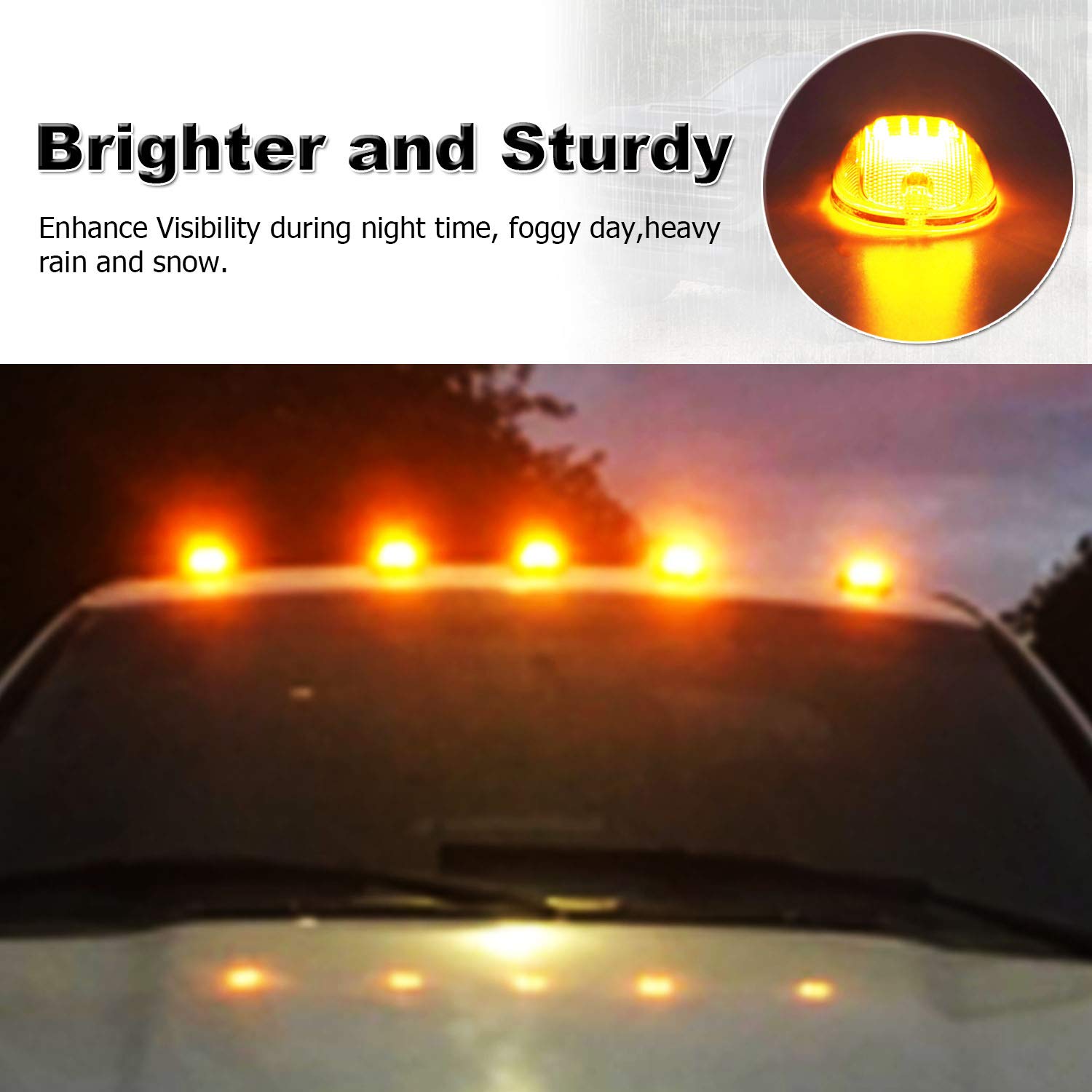 Ram cab marker lights in amber offer clear signaling for top clearance