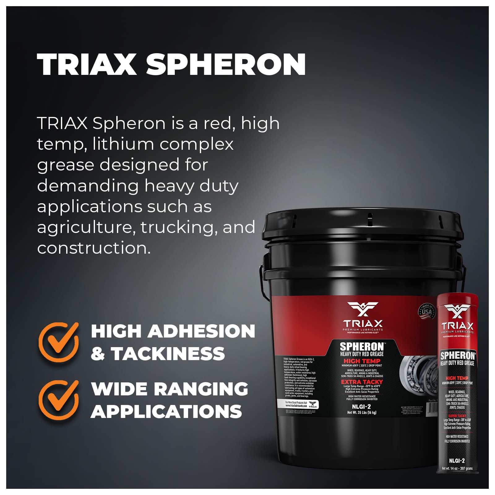 Triax Spheron grease bearing close-up shows thick protective film.