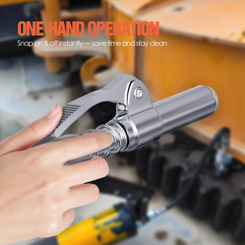 TRILINK universal compatibility with SAE and metric zerk fittings