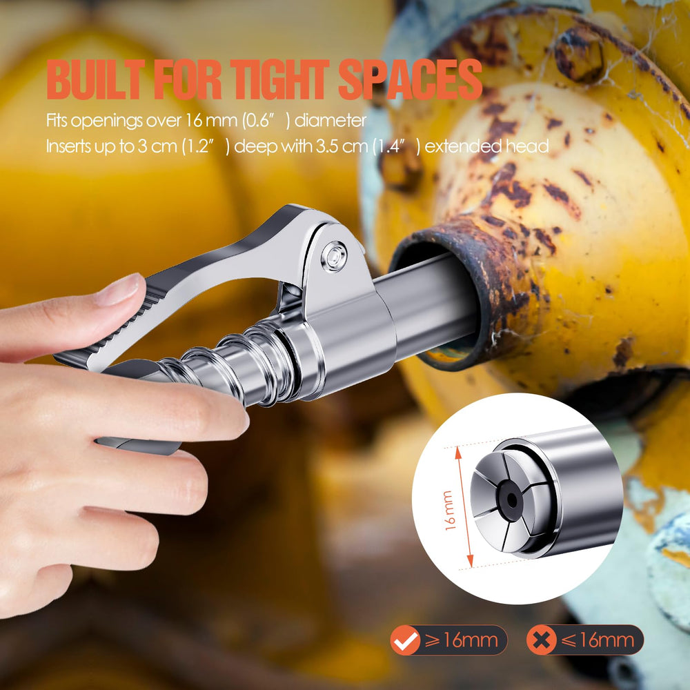 TRILINK leak-free seal reduces grease splatter and waste