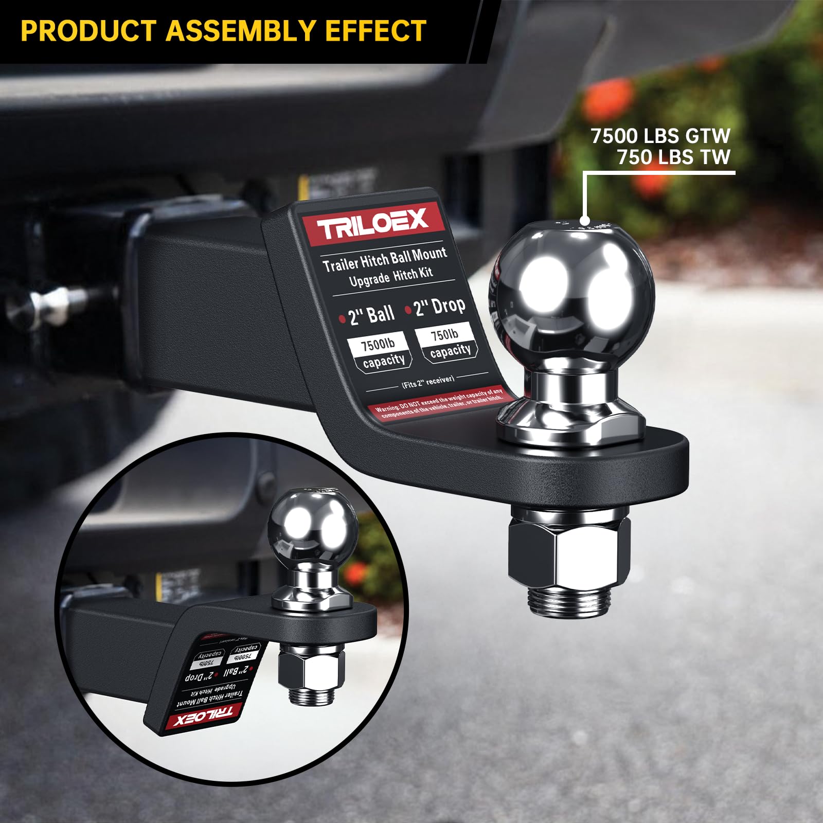 Triloex black powder-coated finish resists rust and UV damage for long-lasting use.