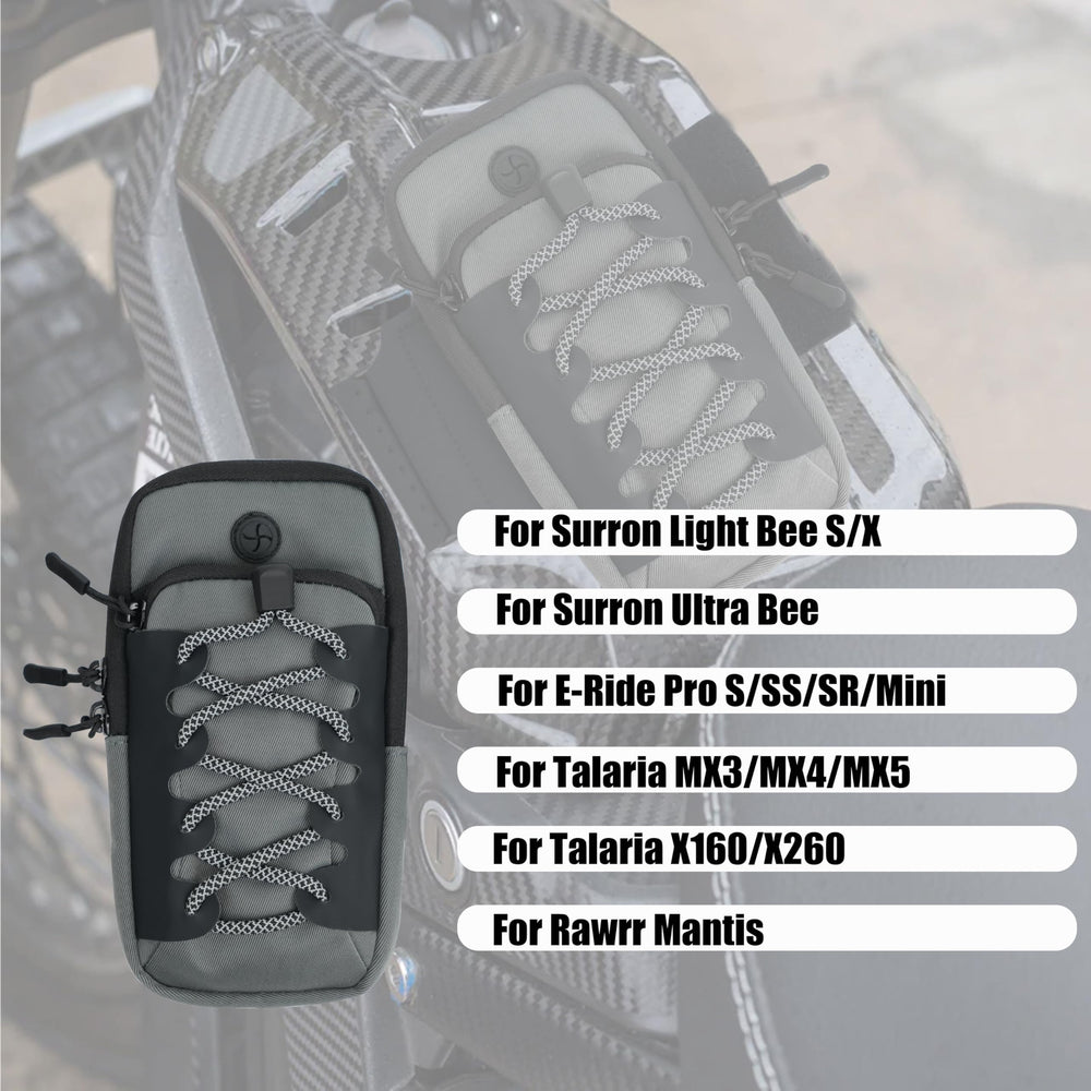 TRILVIX quick-install Velcro mounting keeps the bag secure during bumpy rides.