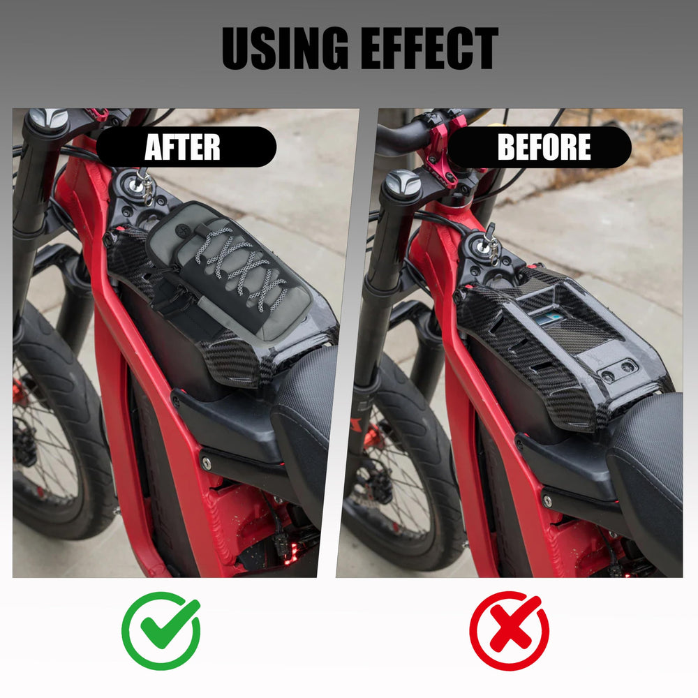 TRILVIX off-road ready frame bag withstands mud, dust, and rain while riding.