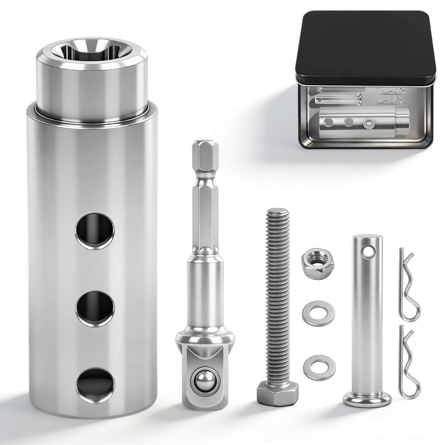TRILVIX trailer jack drill adapter package for quick RV setup