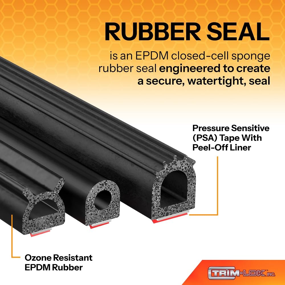 TRIM-LOK D-shaped seal 125-foot roll cut to fit gaps
