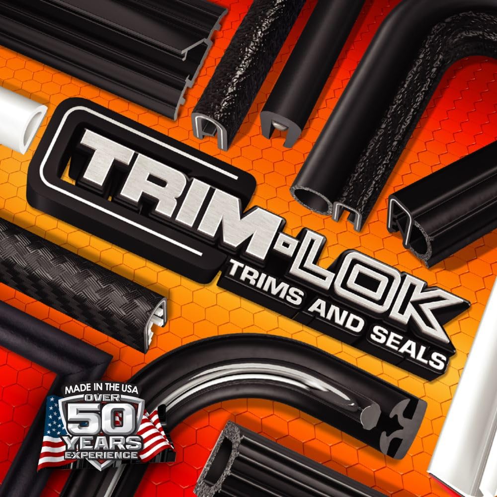 TRIM-LOK Edge Trim protects plywood, glass, and sheet metal edges during use.