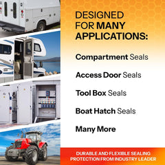 TRIM-LOK RV door seal ensures comfortable insulation during travel.