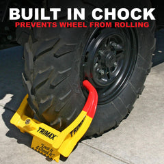 Trimax TCL65 rubber coated arms protect rims from scratches during locking
