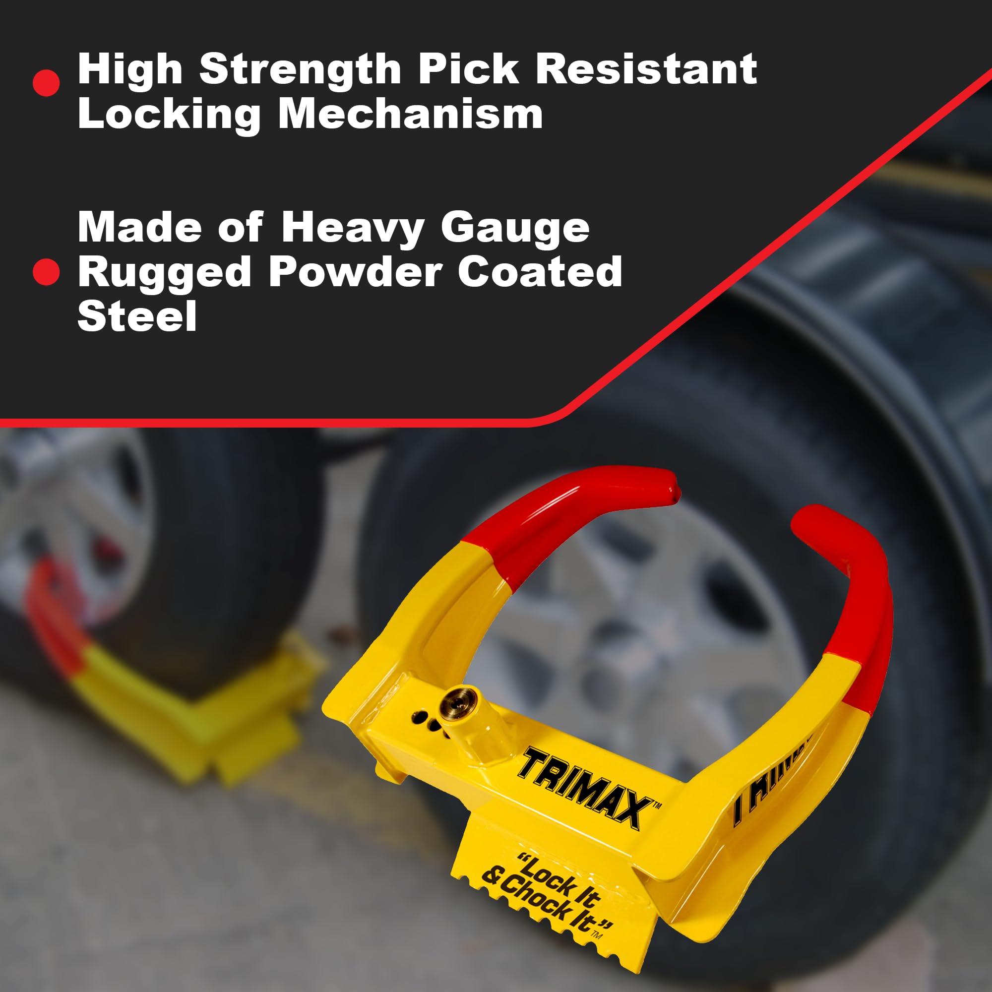Trimax TCL65 rugged powder coated steel for durable outdoor trailer security