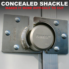 TRIMAX THP2XL keyed-alike pair in use, simplifies access with one key.