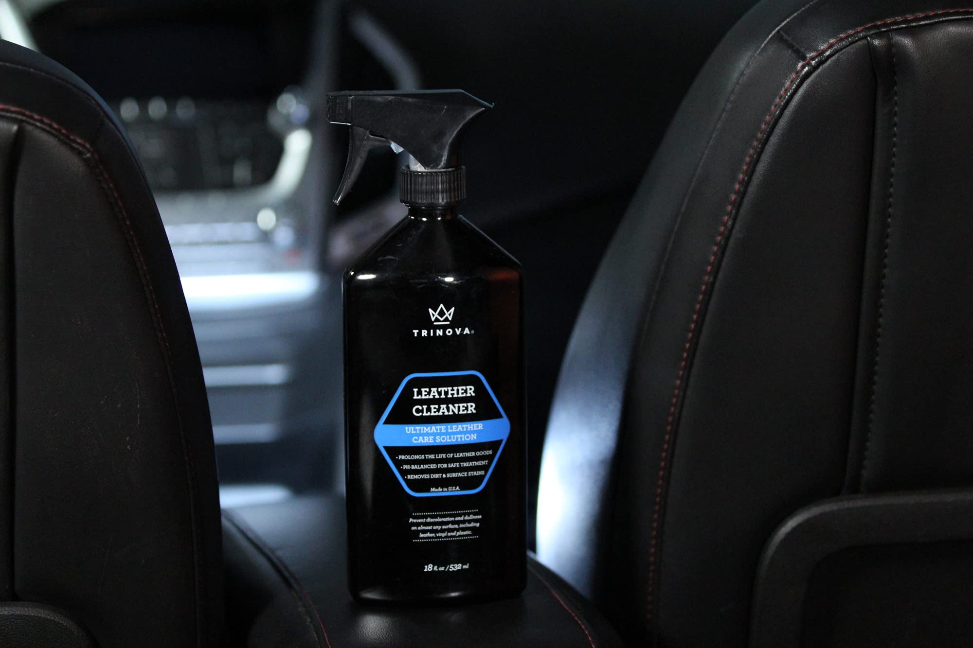 TriNova Leather Cleaner cleans bags and jackets leaving clean, supple leather