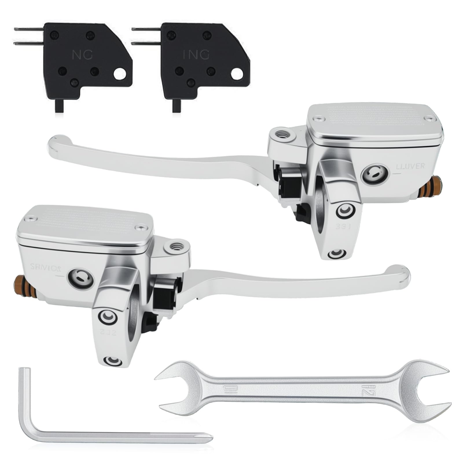 Triumilynn 1-inch brake master cylinder left and right chrome for smooth braking