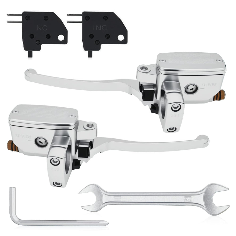 Triumilynn 1-inch brake master cylinder left and right chrome for smooth braking