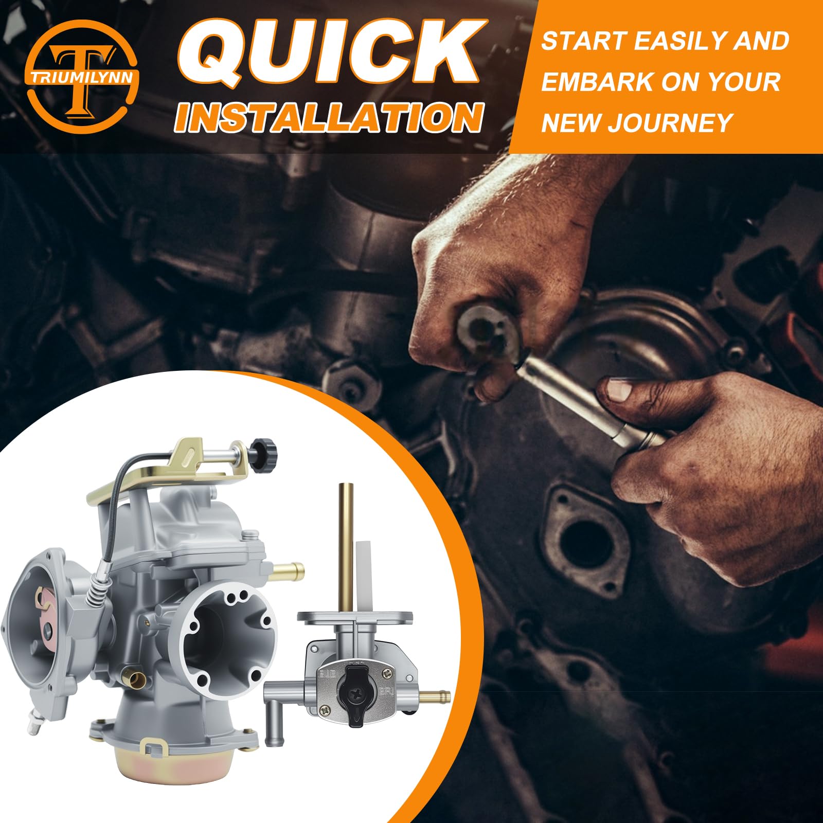 Triumilynn kit includes carburetor and valve for simple maintenance.