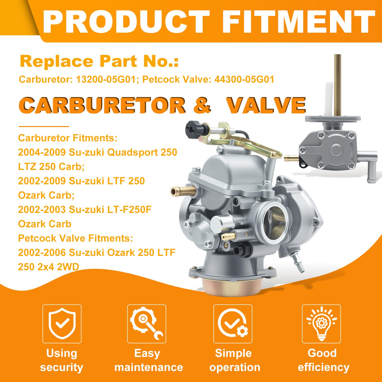 Triumilynn petcock valve 44300-05G01 ensuring reliable fuel shutoff.
