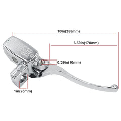 Triumilynn Right 1-inch brake master cylinder side view showing compact profile for easy install