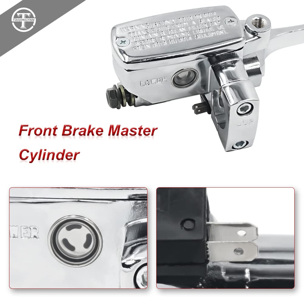 Triumilynn Right 1-inch brake master cylinder thread size M10 for secure fit on compatible models