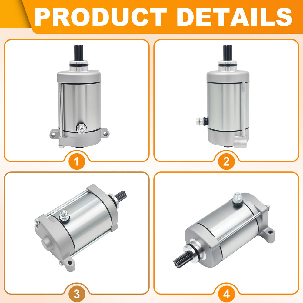 Triumilynn starter motor for Yamaha Rhino 450-660 front view, dependable startup