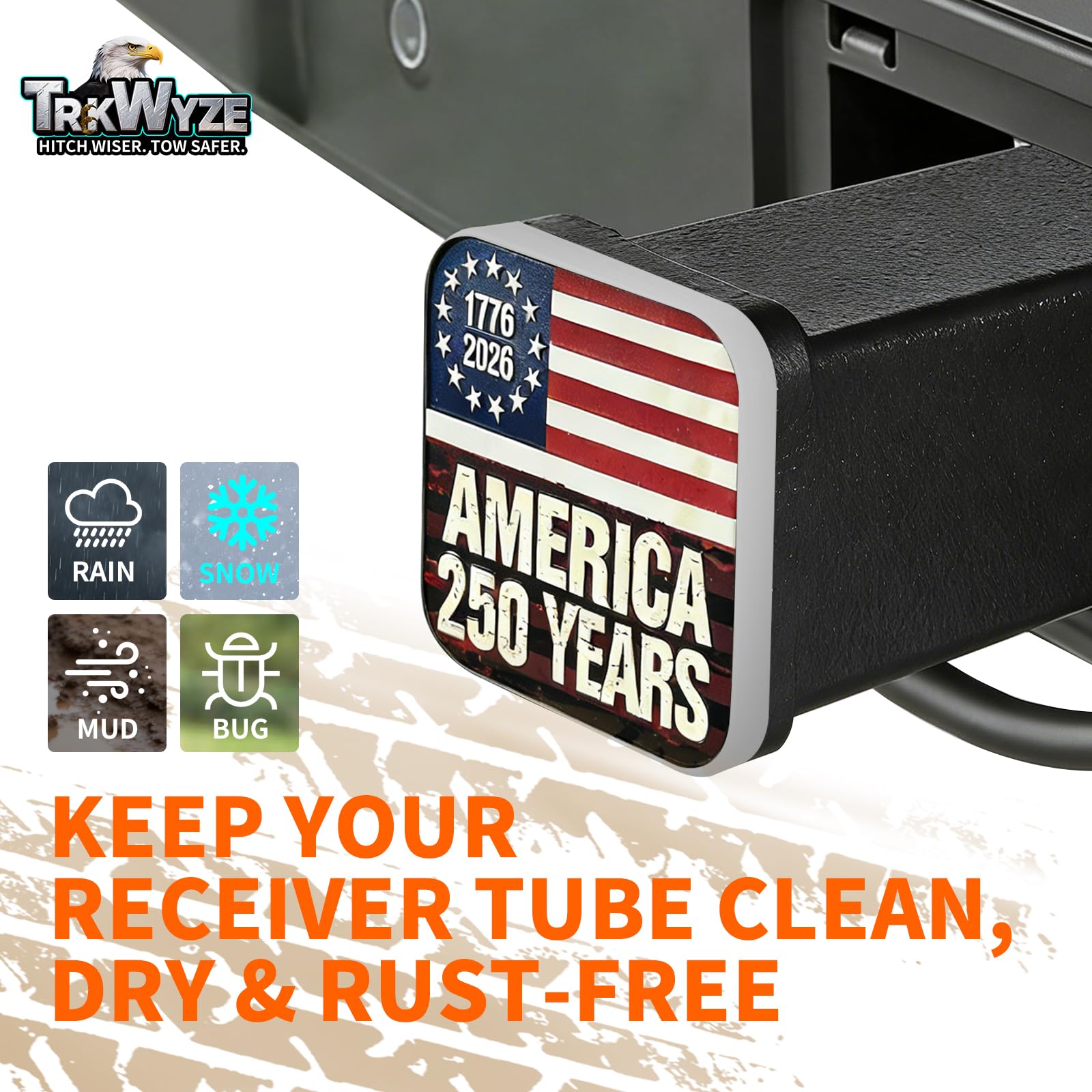 TrkWyze locking-flap design prevents flag panel detachment for lasting durability.