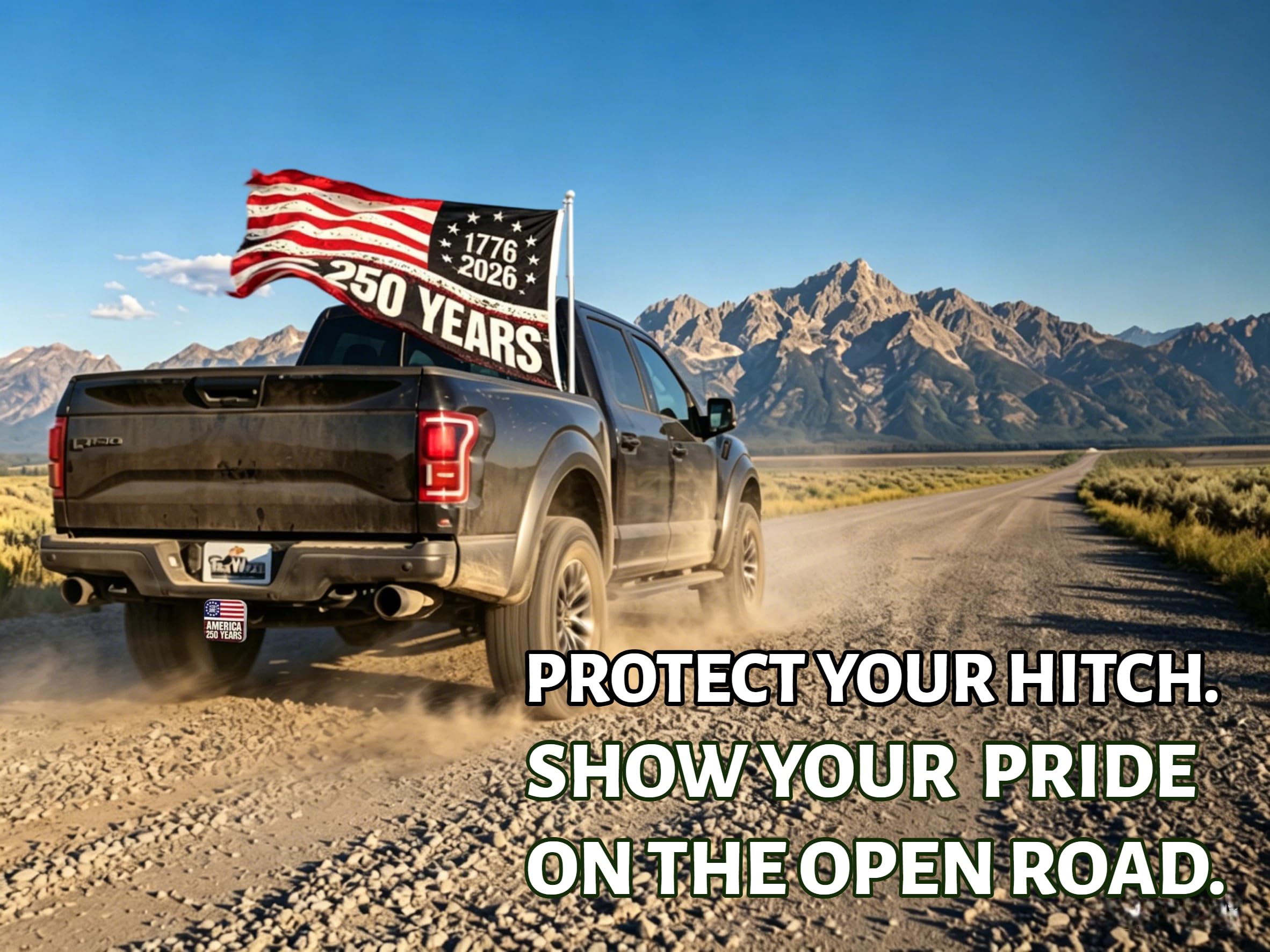 UV-coated aluminum flag maintains bold colors during long summer drives.