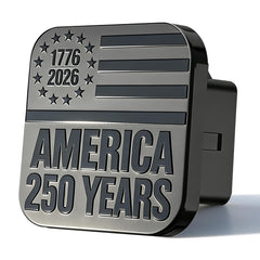 TrkWyze American Flag hitch cover with 250th edition for durable patriotic display on the road