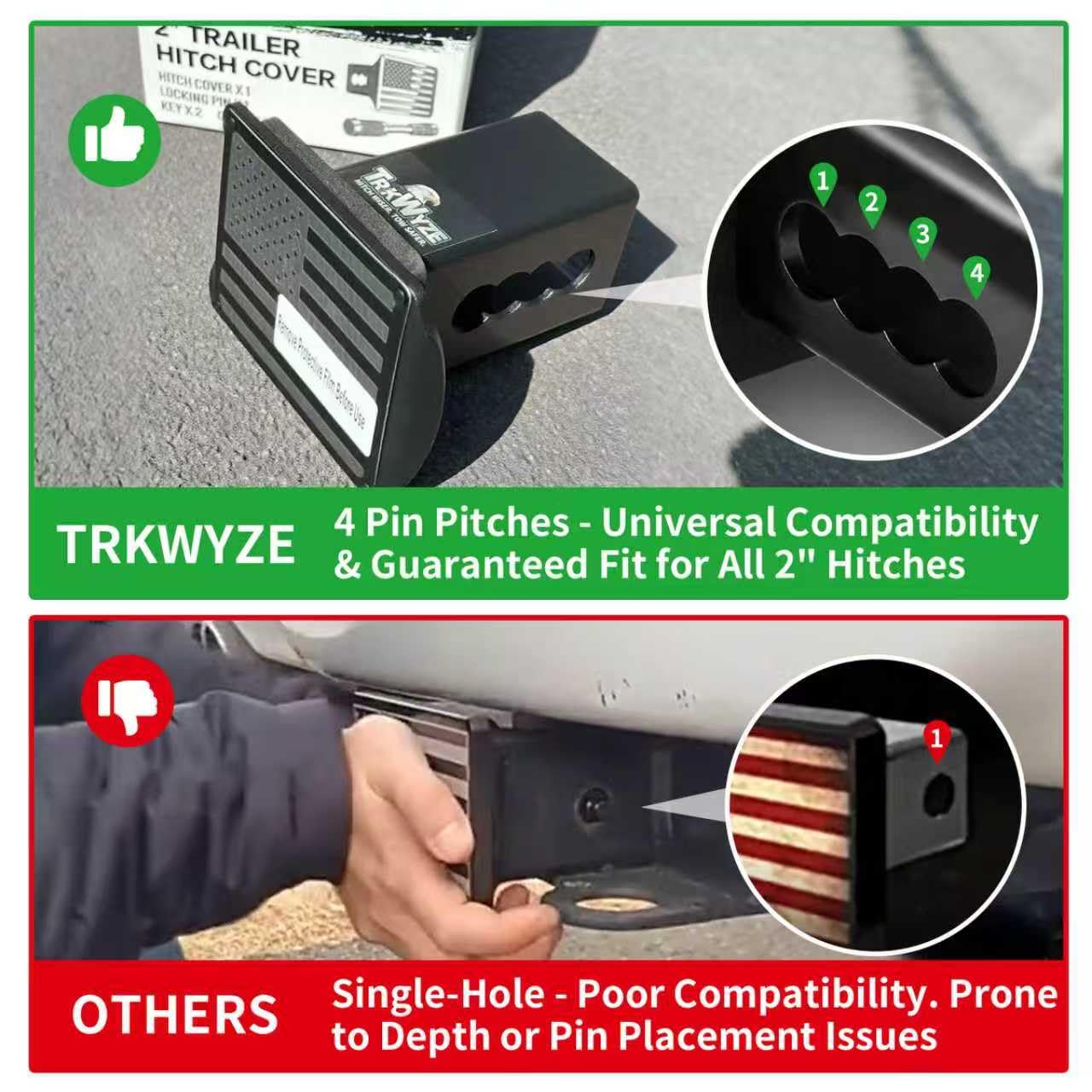 TrkWyze black pin and clip set completes a secure, stealthy look.