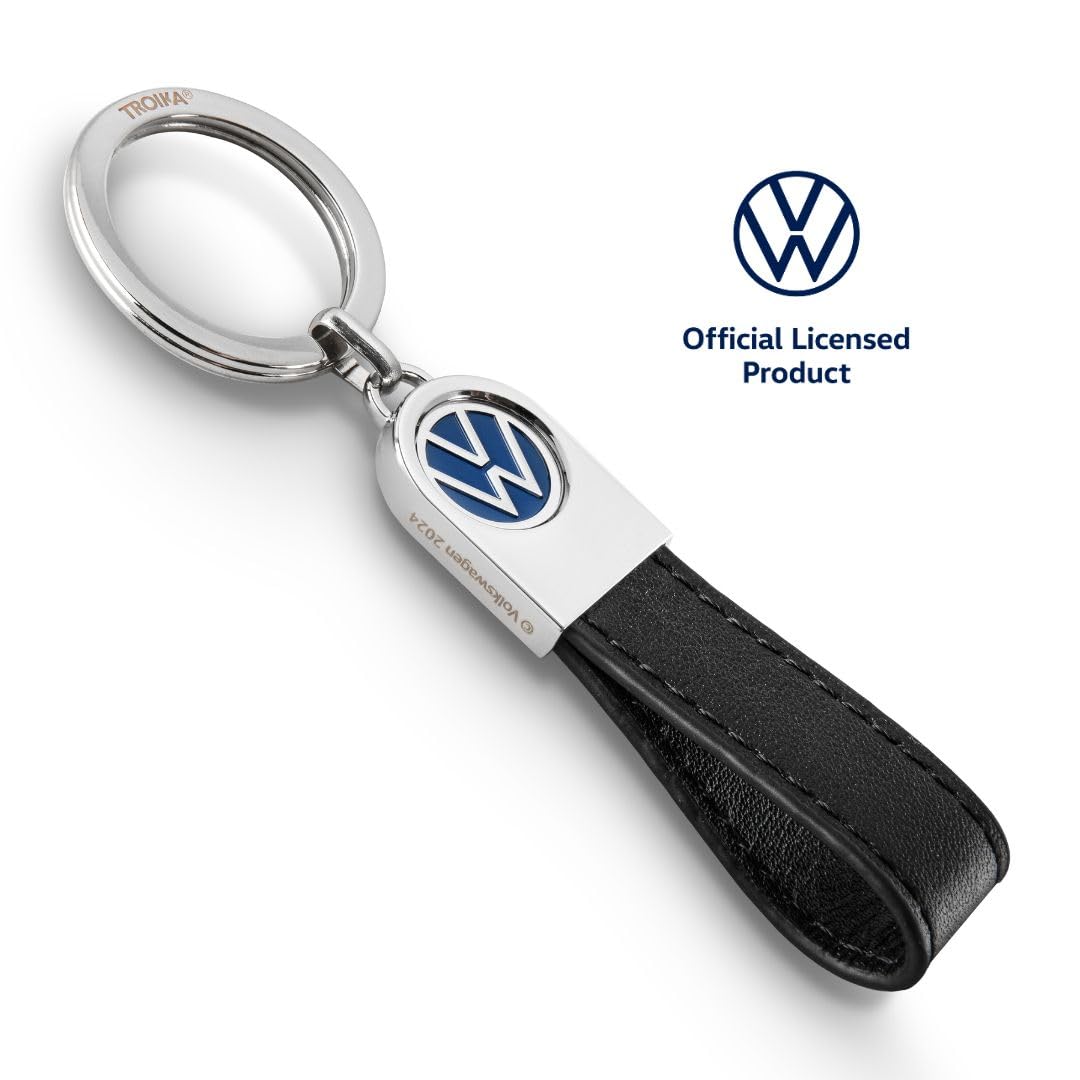 Troika VW logo keyring compact size suitable for pockets and bags.