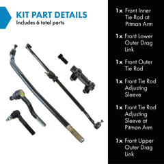TRQ front lower outer drag link—improves steering stability on JK models