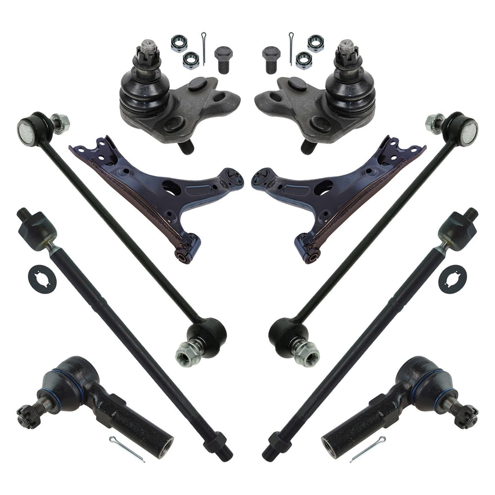 TRQ front steering and suspension kit assembly for Toyota Corolla improves driving feel