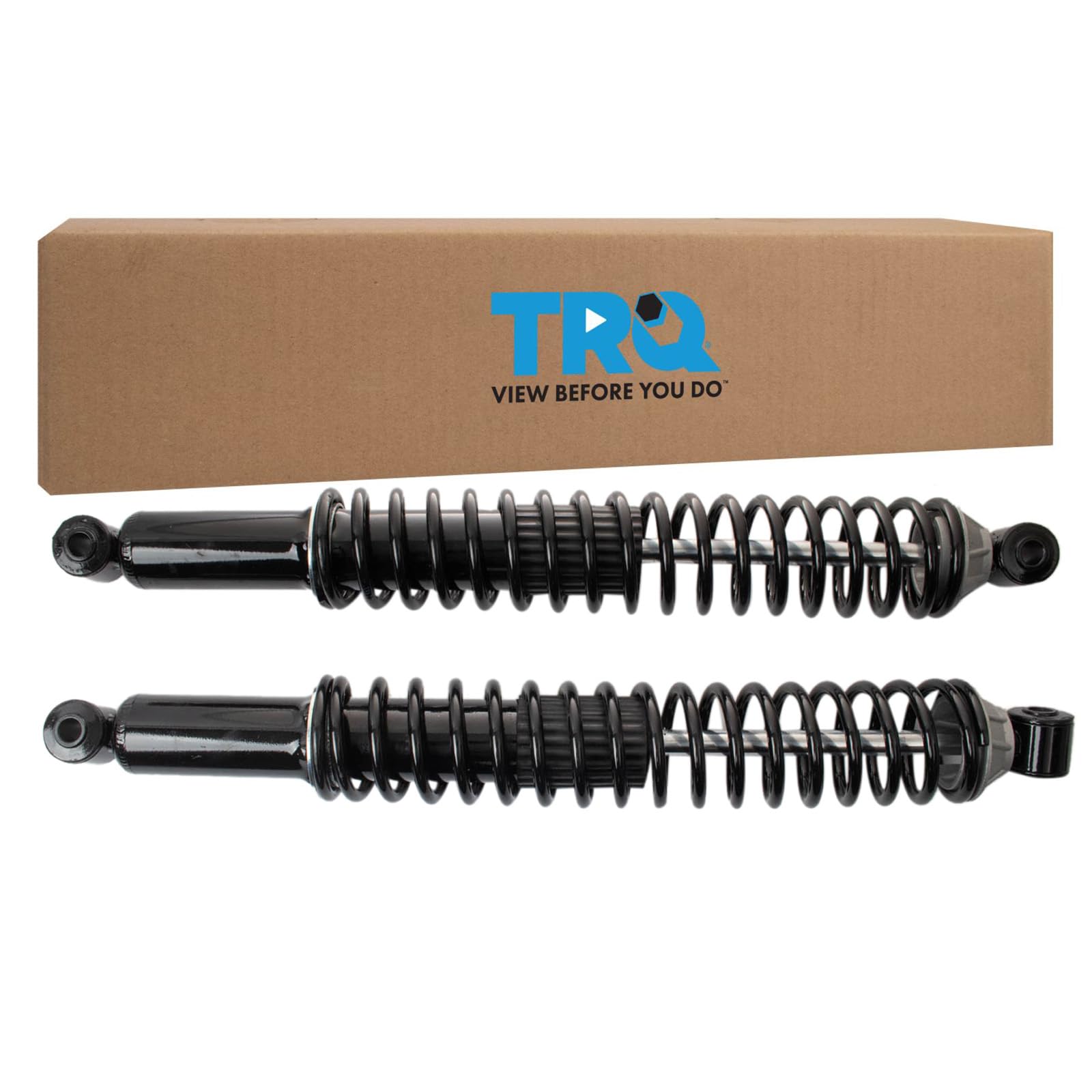 TRQ rear heavy duty shock assembly on the passenger side enhances ride comfort
