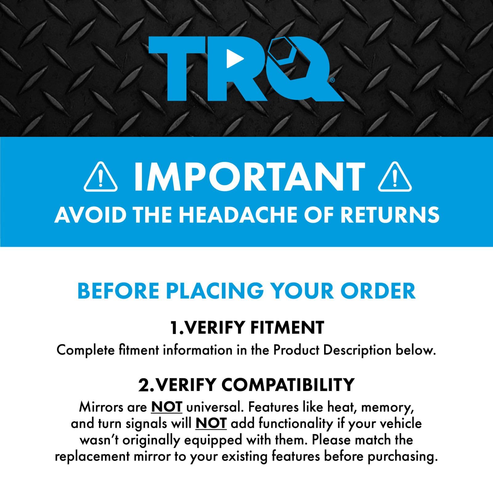 TRQ mirror housing with integrated turn signal for Forester
