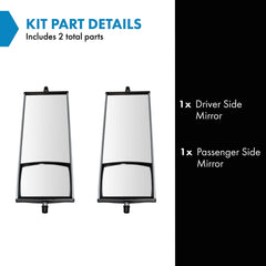 TRQ West Coast passenger-side mirror for clear rear views during lane changes