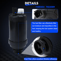 TRSCJXN 7400454 installation-ready fuel filter water separator with brackets