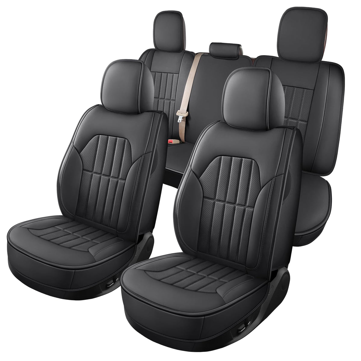 Truckiipa front seat cover set with vegan leather protects Ram seats from wear.