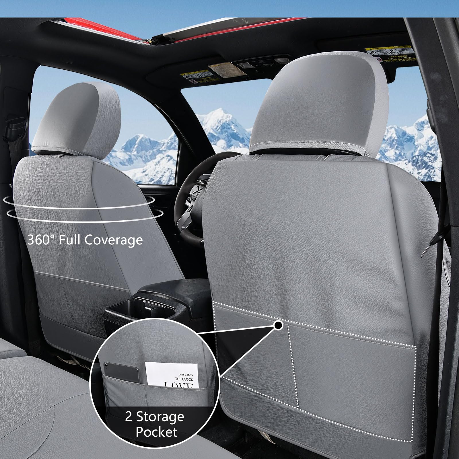 Truckiipa Tacoma front seat headrests included for complete coverage