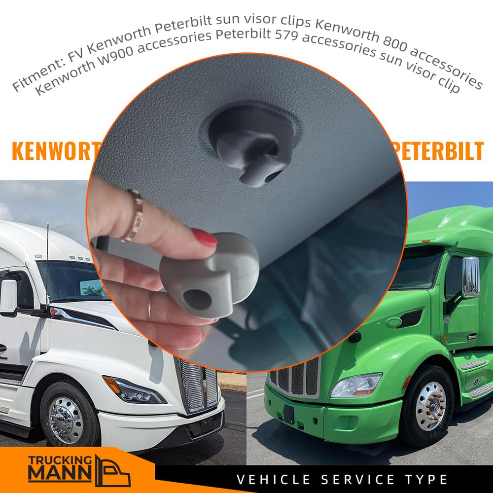 Truckingmann sun visor clip for Kenworth W900 provides durable visor support