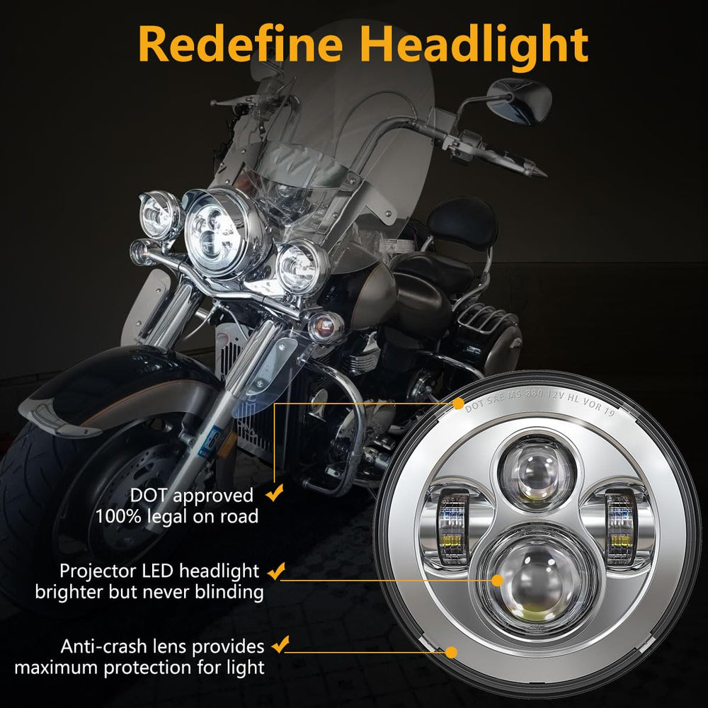 TruckMALL LED fog lights provide wide, bright low beams for safer night riding
